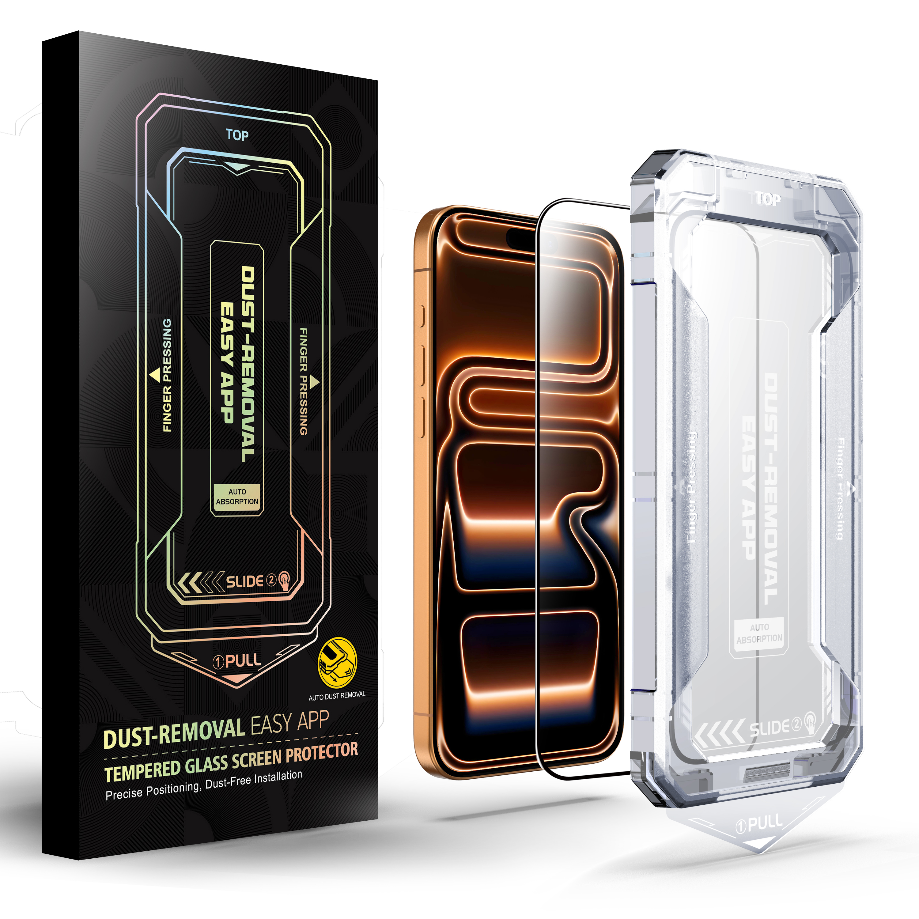 HD B Series Tempered Glass Screen Protector with Auto Aligning Tray